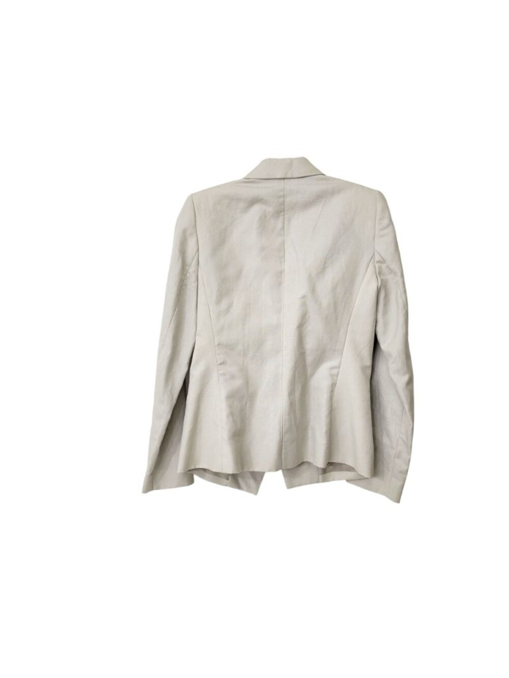 MNG Suit Beige Double Breasted Blazer Women's XS Cotton Linen Blend - Picture 3 of 5